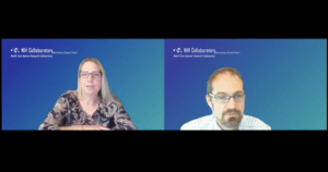 Screen shot of video interview with Dr. Rachel Richesson and Dr. Keith Marsolo