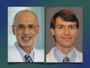 Headshots of Dr. Miguel Vazquez and Dr. George (Holt) Oliver