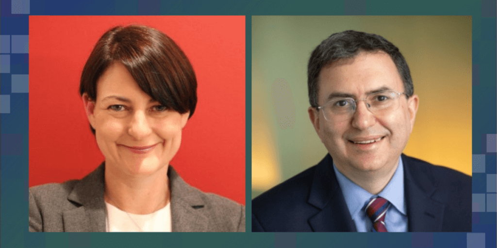 Headshots of Rachael Fleurence and Joshua Sharfstein