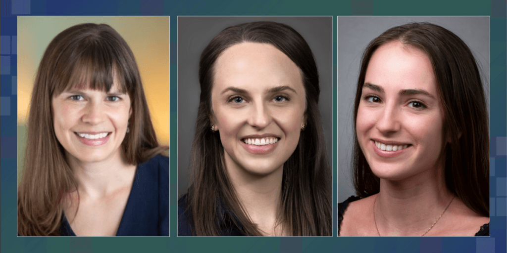 Headshots of Stephanie Morain, Kayla Mehl, and Caleigh Propes