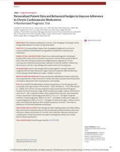 Screenshot of the title page of the article published in JAMA.