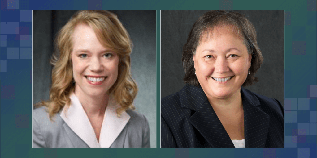 Headshots of Dr. Heather Schacht Reisinger and Dr. Dana Dailey