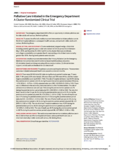 A screenshot of the first page of the JAMA article reporting the results of PRIM-ER.