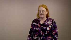 Still from a video interview with Dr. Kathleen Sluka.
