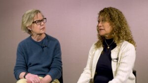 Video still from an interview with Dr. Lynn DeBar and Dr. Nicole Cook